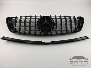 Тюнинг Решетка радиатора Mercedes V-Class W447 2014-2019год (GT All Black)
