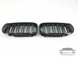 Решетка радиатора ноздри BMW 3 E46 2001-2005 год Черные Глянцевые
