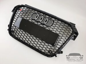 Тюнінг Решітка радіатора Audi A1 з 2010-2014 р. Чорна з хром емблемою (в стилі RS)