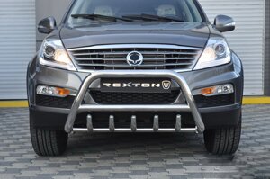 Кенгурятник WT003 (нерж) SsangYong Rexton II 2008 та 2013 рр.