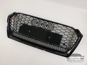 Тюнінг Решітка радіатора Audi A5 2016-2020рік Чорна з хром емблемою без камери (в стилі RS)