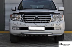 Захист переднього бампера (подвійна труба) Toyota Land Cruiser 200 з 2007 р. модель F3-08.6