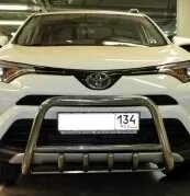 Низький кенгуру з грилем на Toyota Rav4 (New) Tamsan нержавіюча сталь