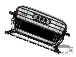 Тюнінг Грати радіатора Audi Q5 2012-2016 рік Чорна (в стилі S-Line)