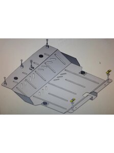 Захист двигуна, КПП, абсорбер для авто Citroen С1 2014-V-1,0 (робот) (TM Kolchuga) Стандарт