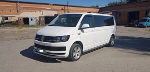 Нижня одинарна губа ST008 (нерж) Volkswagen T6 2015р.