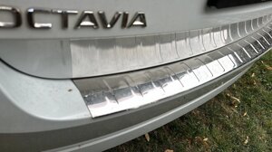 Накладка на задній бампер Carmos (SW, нерж) для Skoda Octavia IV A8 2020- рр