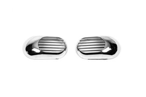 Решітка на повторювач `Овал` (2 шт, ABS) для Nissan Almera B10 Classic 2006-2012 рр