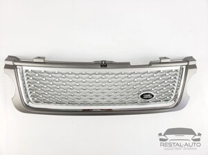 Решітка радіатора Range Rover Vogue 2010-2012 р. (Сіра з хромом)