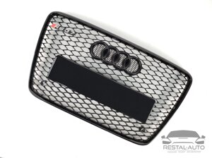 Тюнинг Решетка радиатора Audi Q7 2009-2015год Черная (в стиле RS)