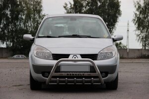 Кенгурятник WT004 (нерж.) Renault Scenic 2003-2009рр.