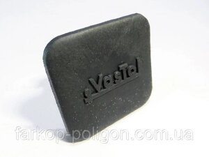 Резиновая заглушка в фаркоп под квадратную вставку фирма Vastol с логотипом производителя
