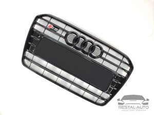 Тюнинг Решетка радиатора Audi A5 2011-2016год Черная (в стиле S-Line)