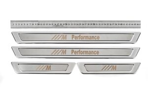 Універсальні накладки на пороги BMW M Performance V-1 (4 шт., нерж) для Тюнінг BMW