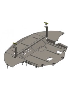 Захист двигуна, КПП, радіатора для авто Hyundai Sonata LF 2014-V-1,6; 2,0; 2,4; (МКПП, АКПП, Hybrid не встановлюється