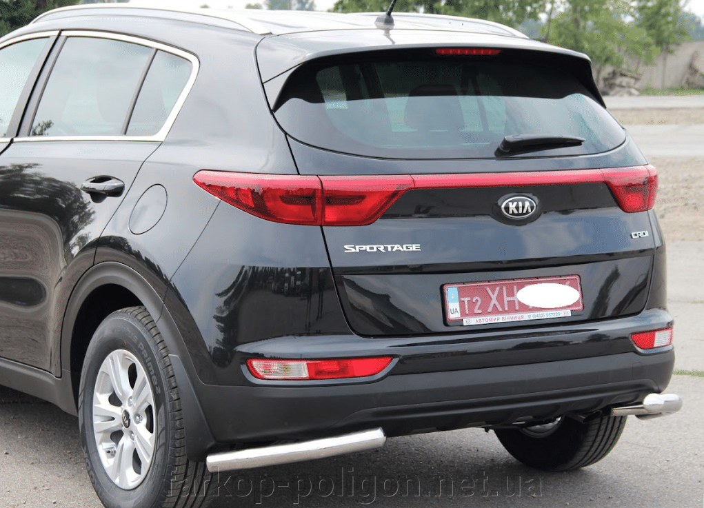 Защита заднего бампера (одинарные углы) KIA Sportage с 2016-2020 г. модель B1-09.6