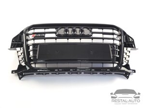 Тюнинг Решетка радиатора Audi Q3 2011-2014год Черная (в стиле S-Line)