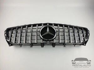 Тюнинг Решетка радиатора Mercedes CLS-Class C218 2011-2014год (GT Chrome Black)