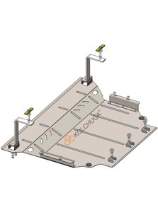Захист двигуна, КПП, радіатора для авто Volkswagen T-ROC 2017-V-1,0TSI; 1,5; (АКПП) (TM Kolchuga) Стандарт