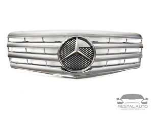 Тюнинг Решетка радиатора Mercedes E-class W211 2006-2009год (AMG All Chrome)