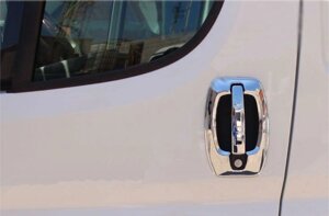 Накладки на ручки (нерж.) Накладки на ручки (4 частини) для Fiat Ducato 2006-2025 рр