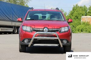 Защита переднего бампера - Кенгурятник Dacia Sandero Stapway (13+)