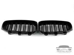 Решетка радиатора ноздри BMW 3 F34 GT (Gran Turismo) 2013-2019год Черные Глянцевые