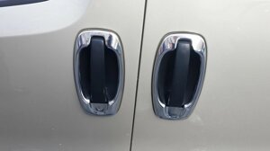 Окантовка дверної ручки (4 шт, нерж) Carmos - Турецька сталь для Citroen Nemo