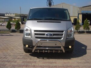 Кенгурятник WT003 (2006-2014, нерж.) Ford Transit 2000-2014рр.