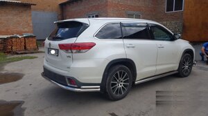 Задній захист AK005-2 (2 шт, нерж) Toyota Highlander 2014р. в Запорізькій області от компании Интернет-магазин тюнинга «Safety auto group»