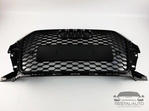 Тюнинг Решетка радиатора Audi Q3 2014-2018год Черная (в стиле RS)