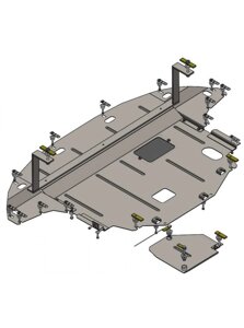 Захист двигуна, КПП, радіатора для авто Kia Niro Hybrid 2016-V-1,6i (АКПП) (TM Kolchuga) Стандарт