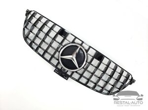 Тюнинг Решетка радиатора Mercedes GLE Coupe C292 2015-2019год (GT Black Звезда Хром)