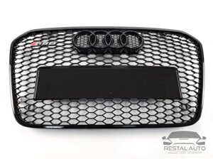 Тюнінг Решітка радіатора Audi A6 2011-2014 рік Чорна (в стилі RS)