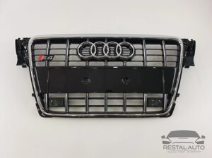 Тюнинг Решетка радиатора Audi A4 2007-2011год Черная с хромом (в стиле S-Line)