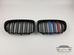 Решетка радиатора ноздри BMW X1 E84 2012-2015год Черные Глянцевые М-стиль