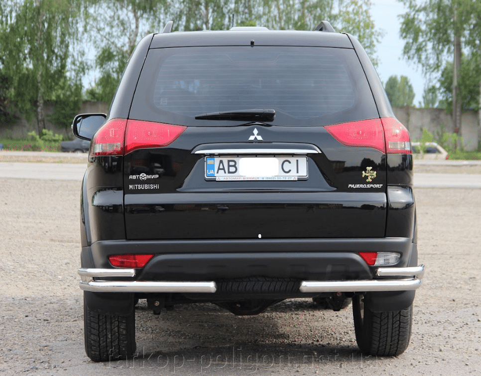 Защита заднего бампера Mitsubishi Pajero Sport с 2008-2015 г.