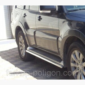 Пороги з труб для Mitsubishi Pajero Wagon IV з 2007р.