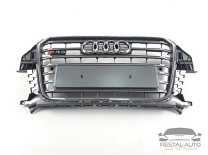 Тюнінг Решітка радіатора Audi Q3 2011-2014 рік Сіра з хромом (в стилі S-Line)