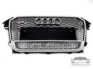 Тюнінг Решітка радіатора Audi A4 2011-2015 рік Чорна із сірим QUATTRO (в стилі RS)