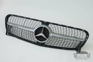 Тюнинг Решетка радиатора Mercedes GLA-Class X156 2014-2017год (Diamond Silver)