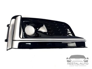 Решетки переднего бампера в стиле S-Line на Audi A5 F5 2016-2020 год Черные с серым ( AAC )