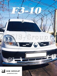 Захист переднього бампера (подвійна труба нержавіюча - подвійний вус) Renault Kangoo (03-08) в Запорізькій області от компании Интернет-магазин тюнинга «Safety auto group»