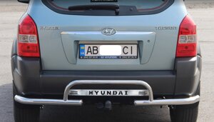 Захист заднього бампера (труба з перемичкою) Hyundai Tucson з 2004-2015 р. модель B1-43.6