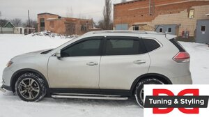 Бічні майданчики Premium (2 шт., Нерж.) Nissan X-trail T32 / Rogue 2014 р. р.