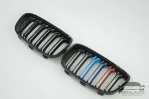 Решетка радиатора ноздри BMW 1 F20/F21 2011-2015год Черные Глянцевые М-стиль