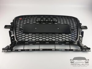 Тюнинг Решетка радиатора Audi Q5 2012-2016год Черная (в стиле RS)