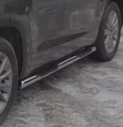 Пороги труби з краваткою на Toyota Highlander Uatuning нержавіюча сталь в Запорізькій області от компании Интернет-магазин тюнинга «Safety auto group»