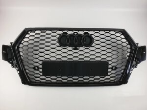 Передня решітка RS-style (2015-2019, чорна) для Ауди Q7 2015- рр