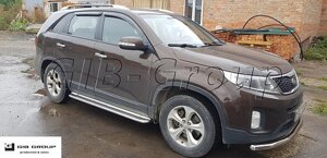 Пороги бічні труби з листом KIA Sorento (02-18) D60 в Запорізькій області от компании Интернет-магазин тюнинга «Safety auto group»